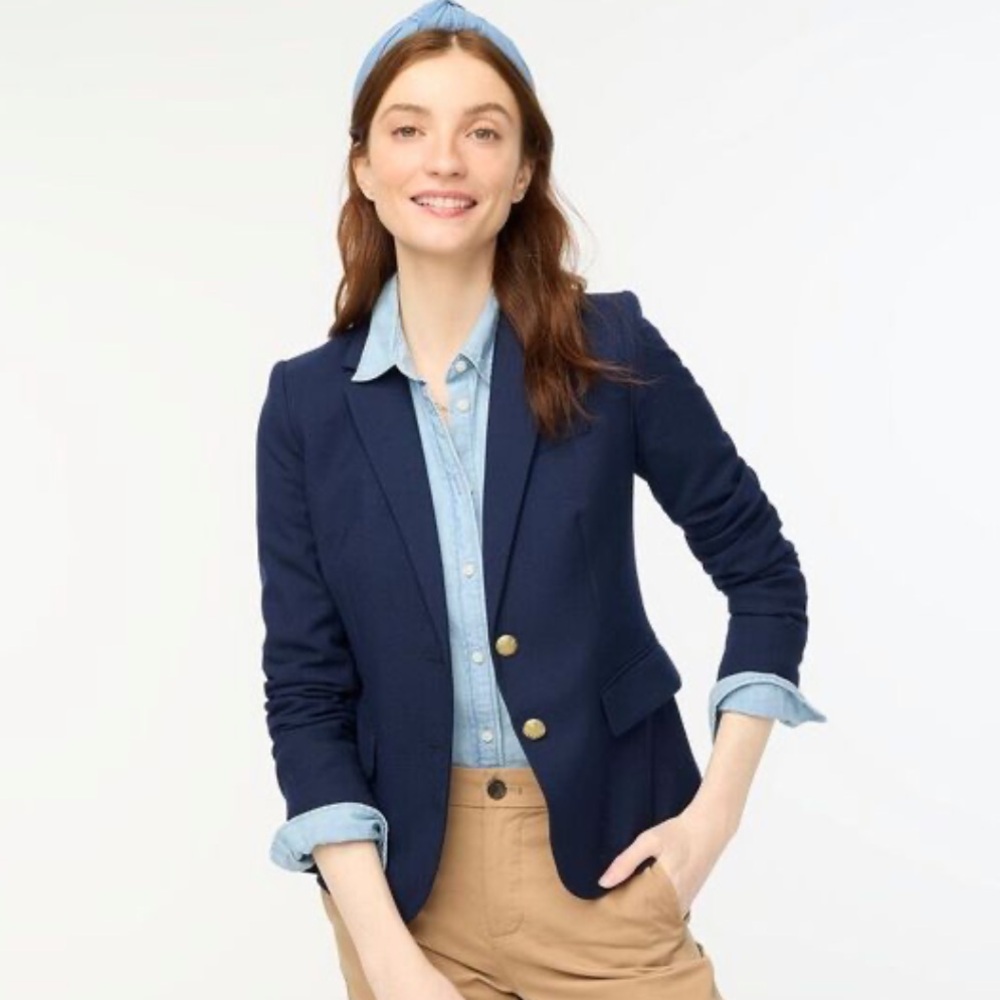 J. Crew Navy Schoolboy Wool Blazer *Vintage* size 8, 2009